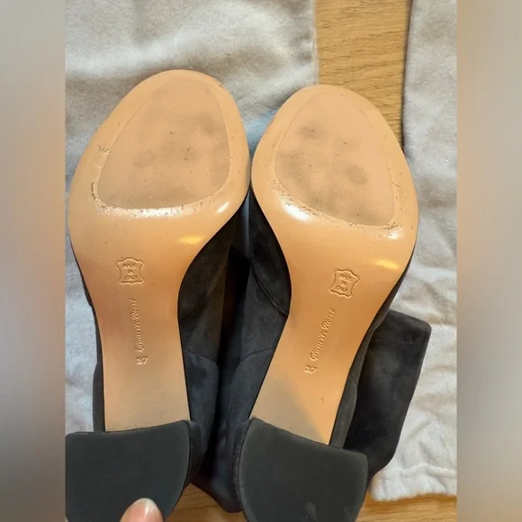 GIANVITO ROSSI Maeve Grey suede ankle boots Size 37 6.5 - Picture 7 of 7